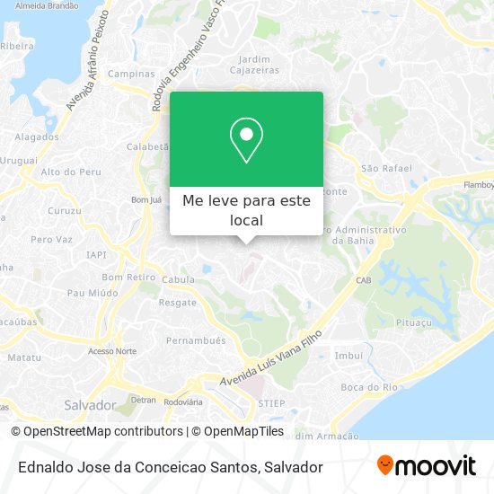 Ednaldo Jose da Conceicao Santos mapa
