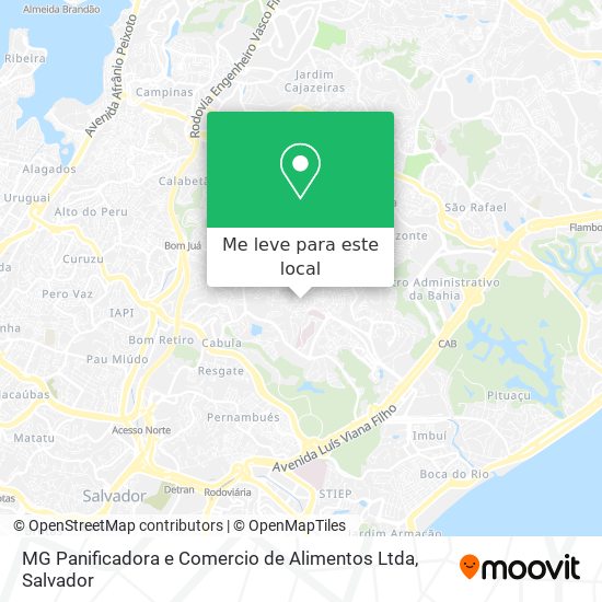 MG Panificadora e Comercio de Alimentos Ltda mapa