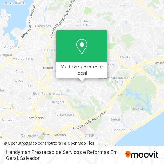Handyman Prestacao de Servicos e Reformas Em Geral mapa