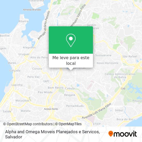Alpha and Omega Moveis Planejados e Servicos mapa