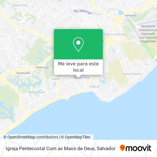 Igreja Pentecostal Com as Maos de Deus mapa
