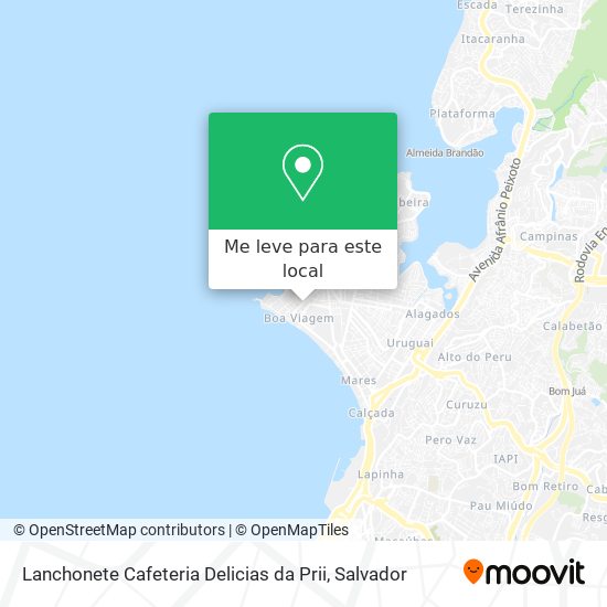 Lanchonete Cafeteria Delicias da Prii mapa