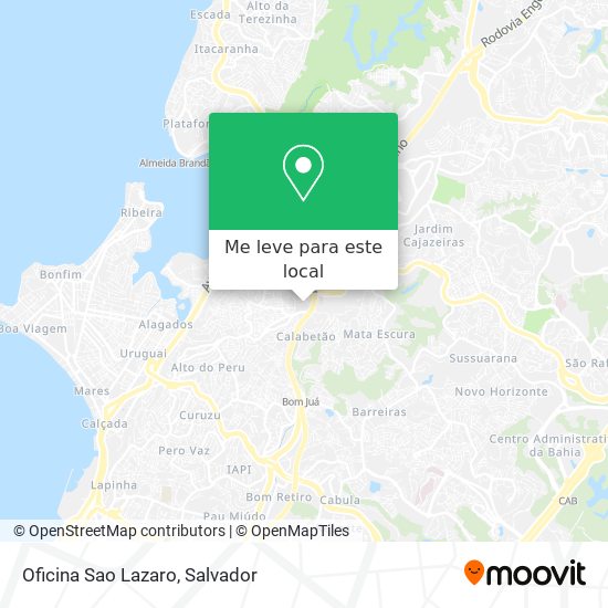 Oficina Sao Lazaro mapa