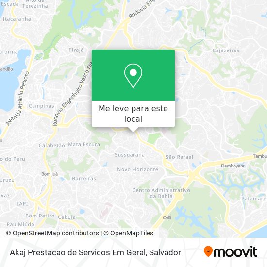 Akaj Prestacao de Servicos Em Geral mapa