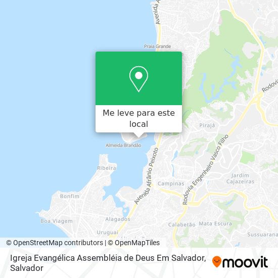 Igreja Evangélica Assembléia de Deus Em Salvador mapa