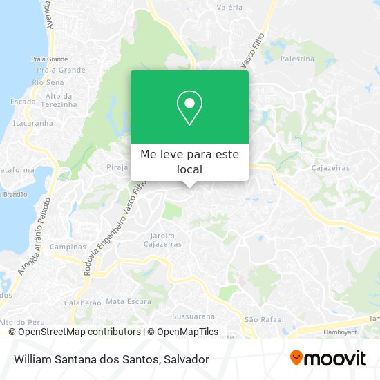 William Santana dos Santos mapa