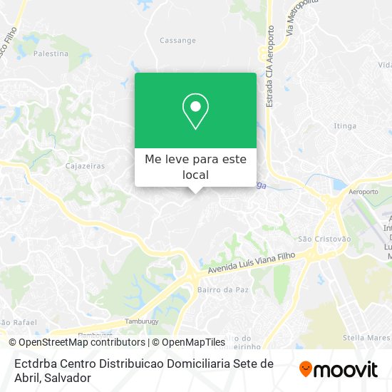 Ectdrba Centro Distribuicao Domiciliaria Sete de Abril mapa