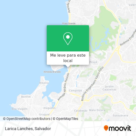 Larica Lanches mapa