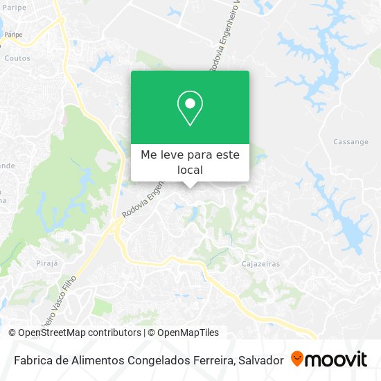 Fabrica de Alimentos Congelados Ferreira mapa