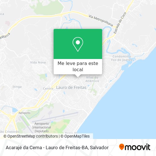 Acarajé da Cema - Lauro de Freitas-BA mapa