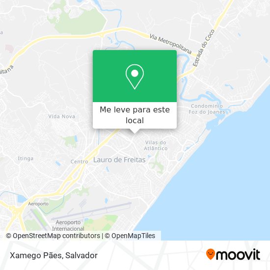 Xamego Pães mapa