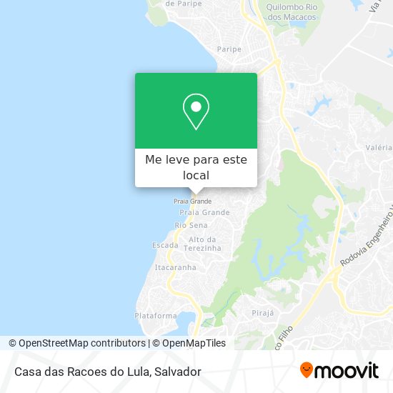 Casa das Racoes do Lula mapa