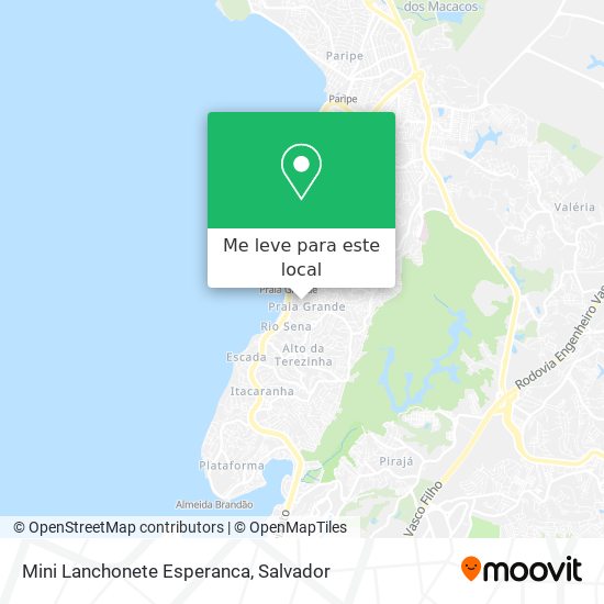 Mini Lanchonete Esperanca mapa