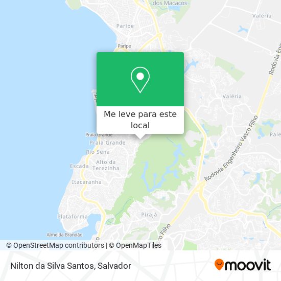 Nilton da Silva Santos mapa