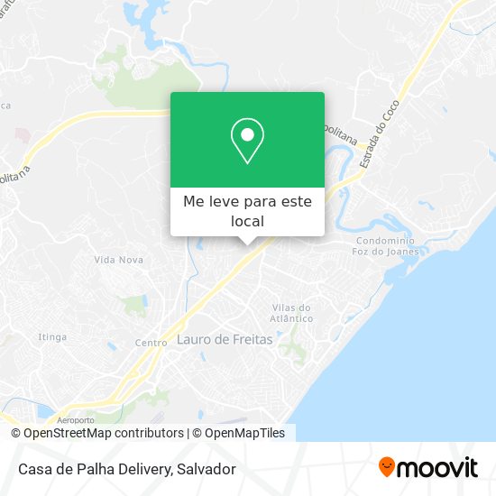 Casa de Palha Delivery mapa