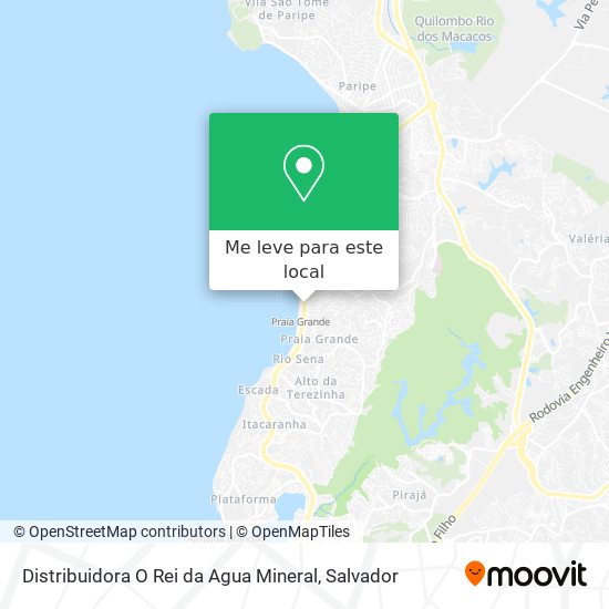 Distribuidora O Rei da Agua Mineral mapa
