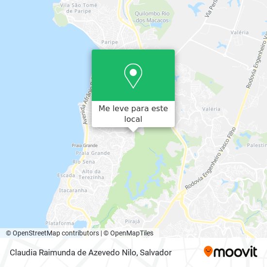 Claudia Raimunda de Azevedo Nilo mapa