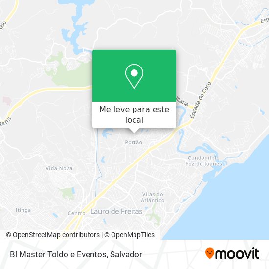 Bl Master Toldo e Eventos mapa