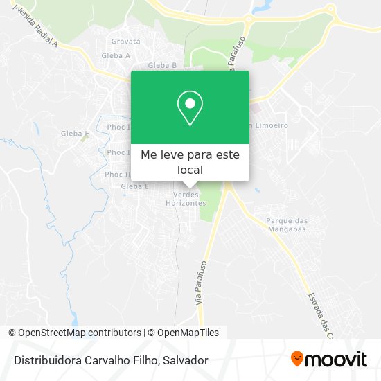 Distribuidora Carvalho Filho mapa