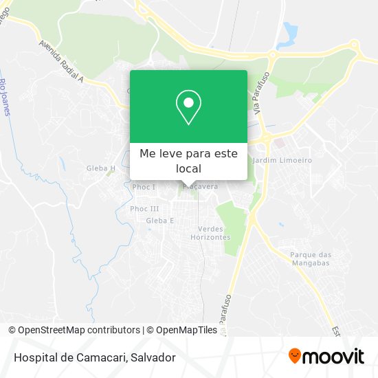 Hospital de Camacari mapa