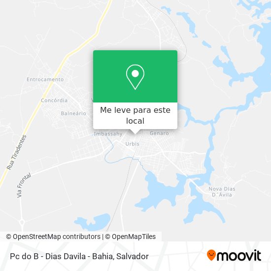 Pc do B - Dias Davila - Bahia mapa