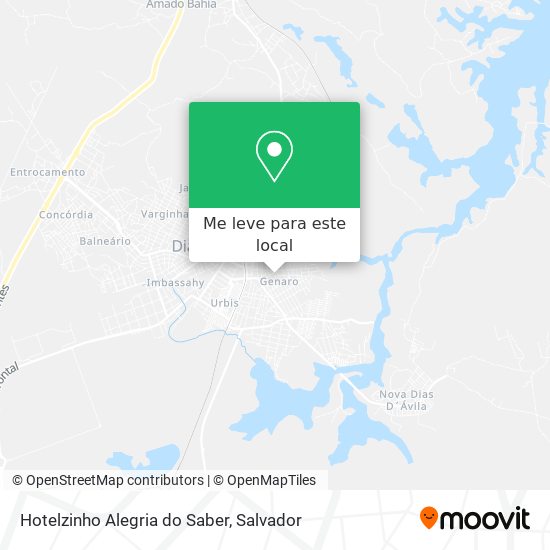 Hotelzinho Alegria do Saber mapa