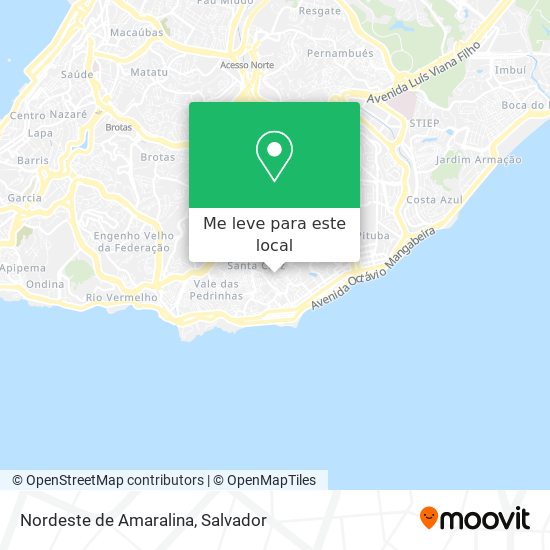 Nordeste de Amaralina mapa