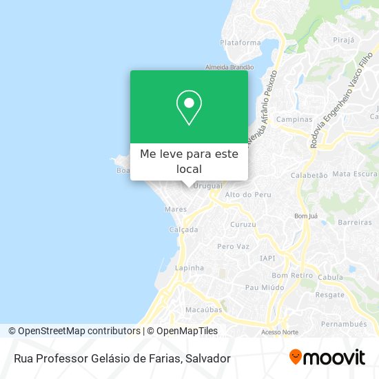 Rua Professor Gelásio de Farias mapa
