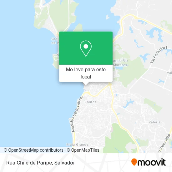 Rua Chile de Paripe mapa