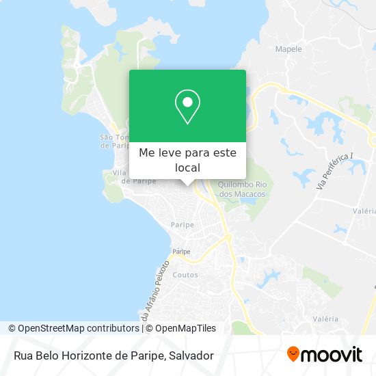 Rua Belo Horizonte de Paripe mapa