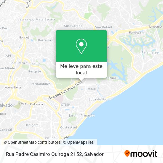 Rua Padre Casimiro Quiroga 2152 mapa