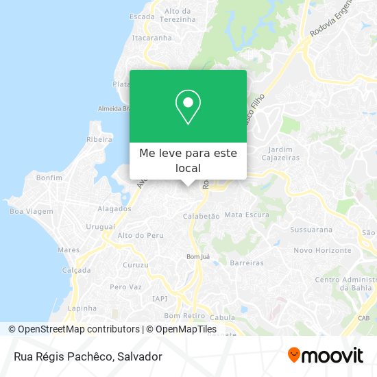Rua Régis Pachêco mapa