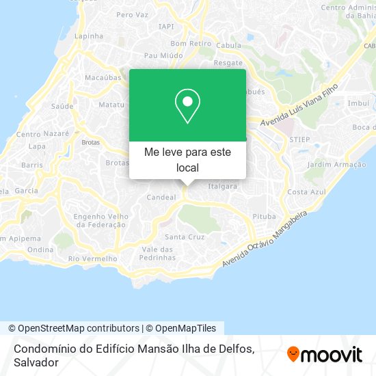 Condomínio do Edifício Mansão Ilha de Delfos mapa