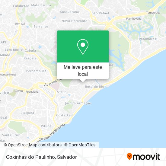 Coxinhas do Paulinho mapa