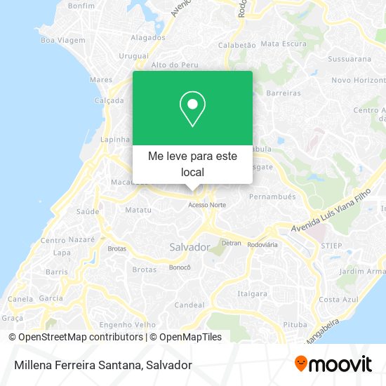 Millena Ferreira Santana mapa