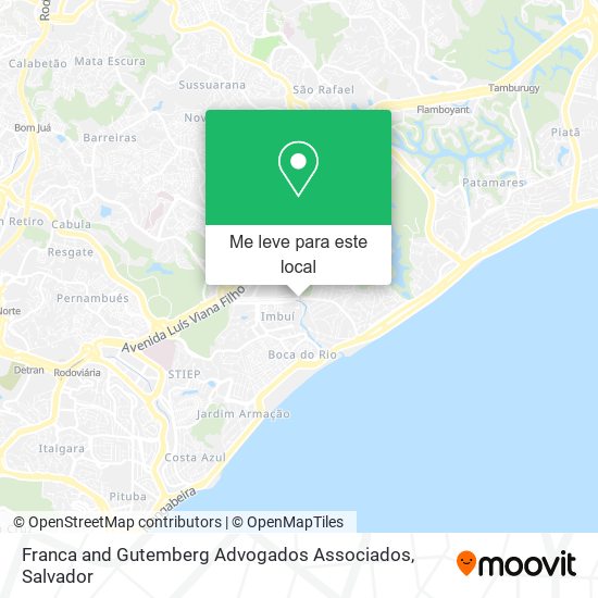 Franca and Gutemberg Advogados Associados mapa