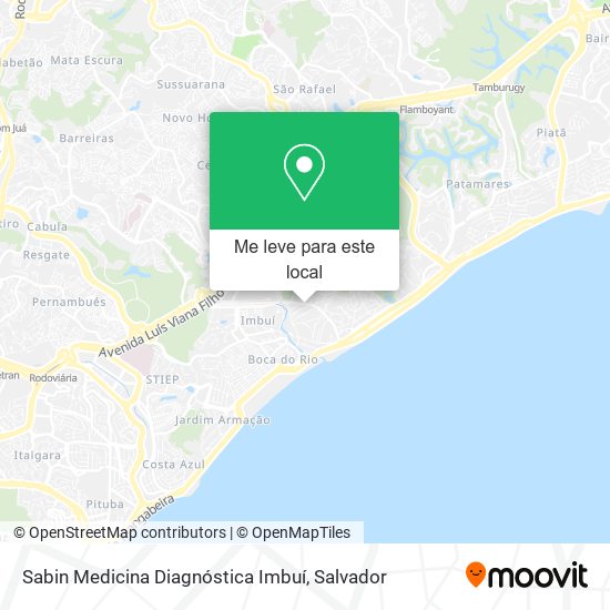 Sabin Medicina Diagnóstica Imbuí mapa