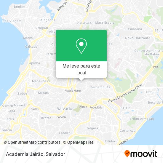 Academia Jairão mapa