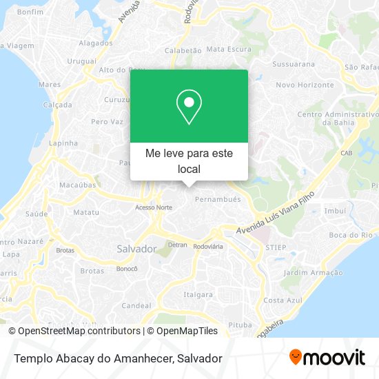 Templo Abacay do Amanhecer mapa