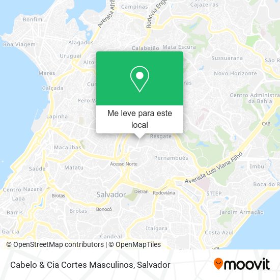 Cabelo & Cia Cortes Masculinos mapa