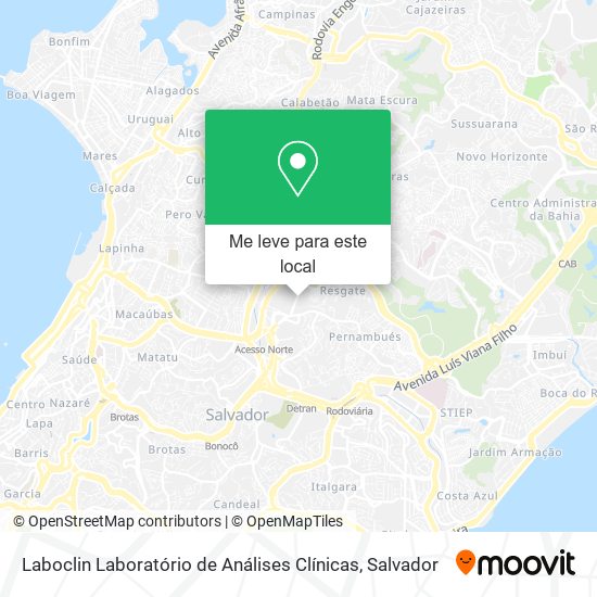 Laboclin Laboratório de Análises Clínicas mapa