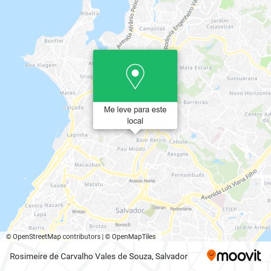Rosimeire de Carvalho Vales de Souza mapa