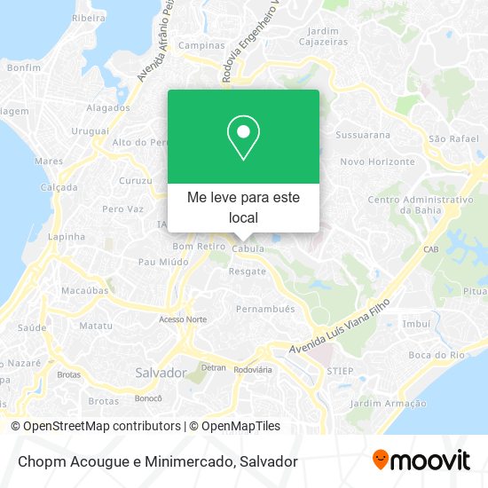 Chopm Acougue e Minimercado mapa