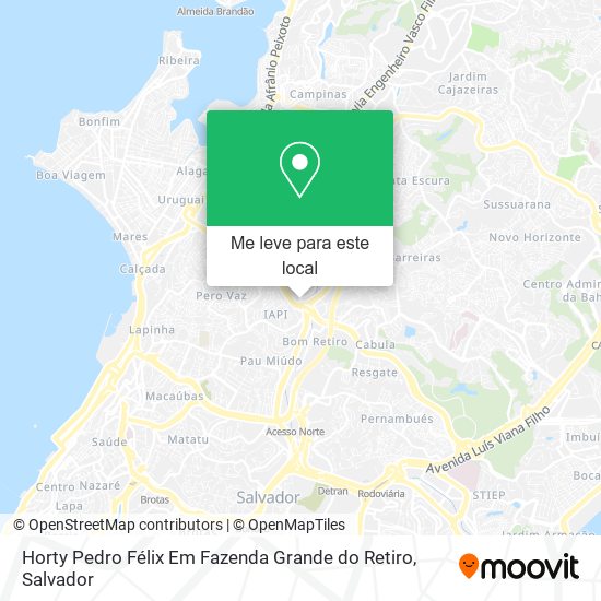 Horty Pedro Félix Em Fazenda Grande do Retiro mapa
