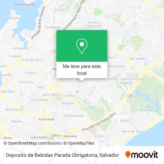 Deposito de Bebidas Parada Obrigatoria mapa