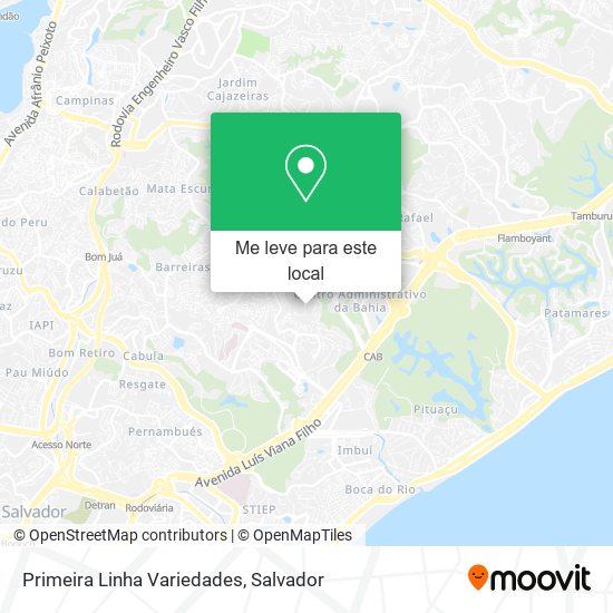 Primeira Linha Variedades mapa