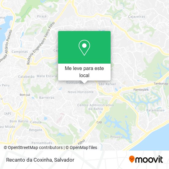 Recanto da Coxinha mapa