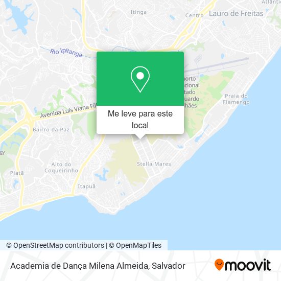 Academia de Dança Milena Almeida mapa
