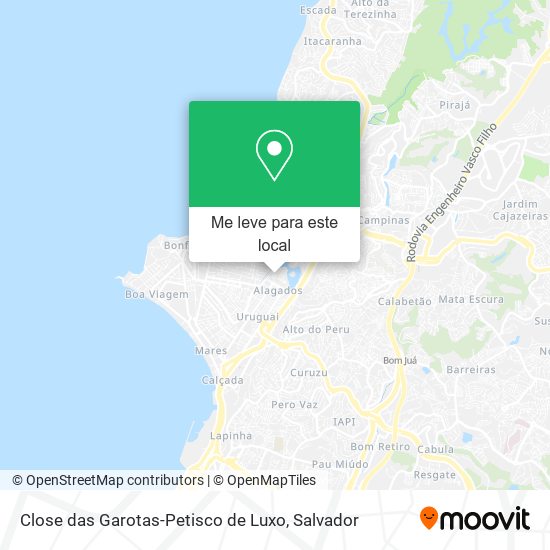 Close das Garotas-Petisco de Luxo mapa