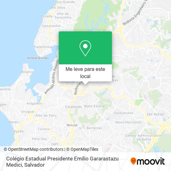 Colégio Estadual Presidente Emílio Gararastazu Medici mapa